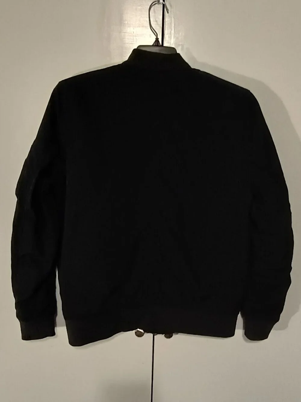 Abercrombie & Fitch Men’s M Black MA-1 Bomber Flight Jacket Utility Zip Pocket